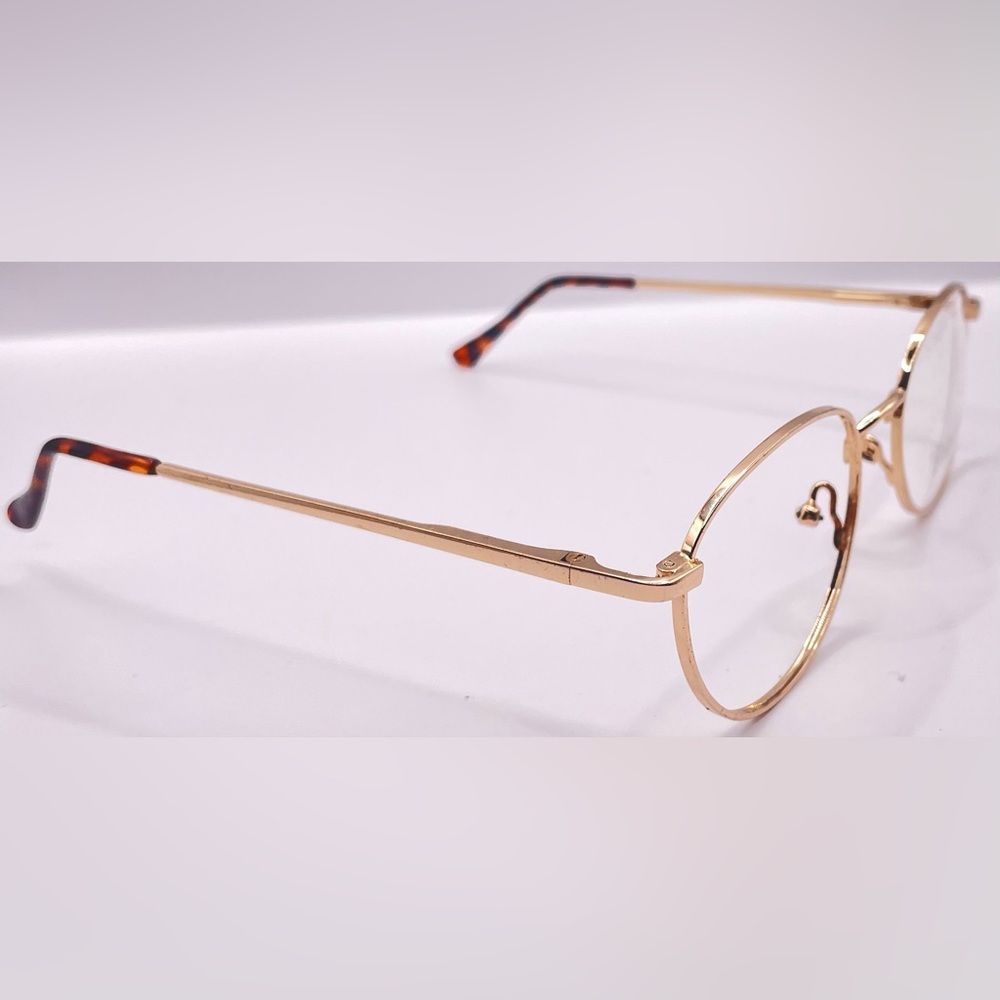 Panavision A019 Gold Oval Sunglasses Frames Only